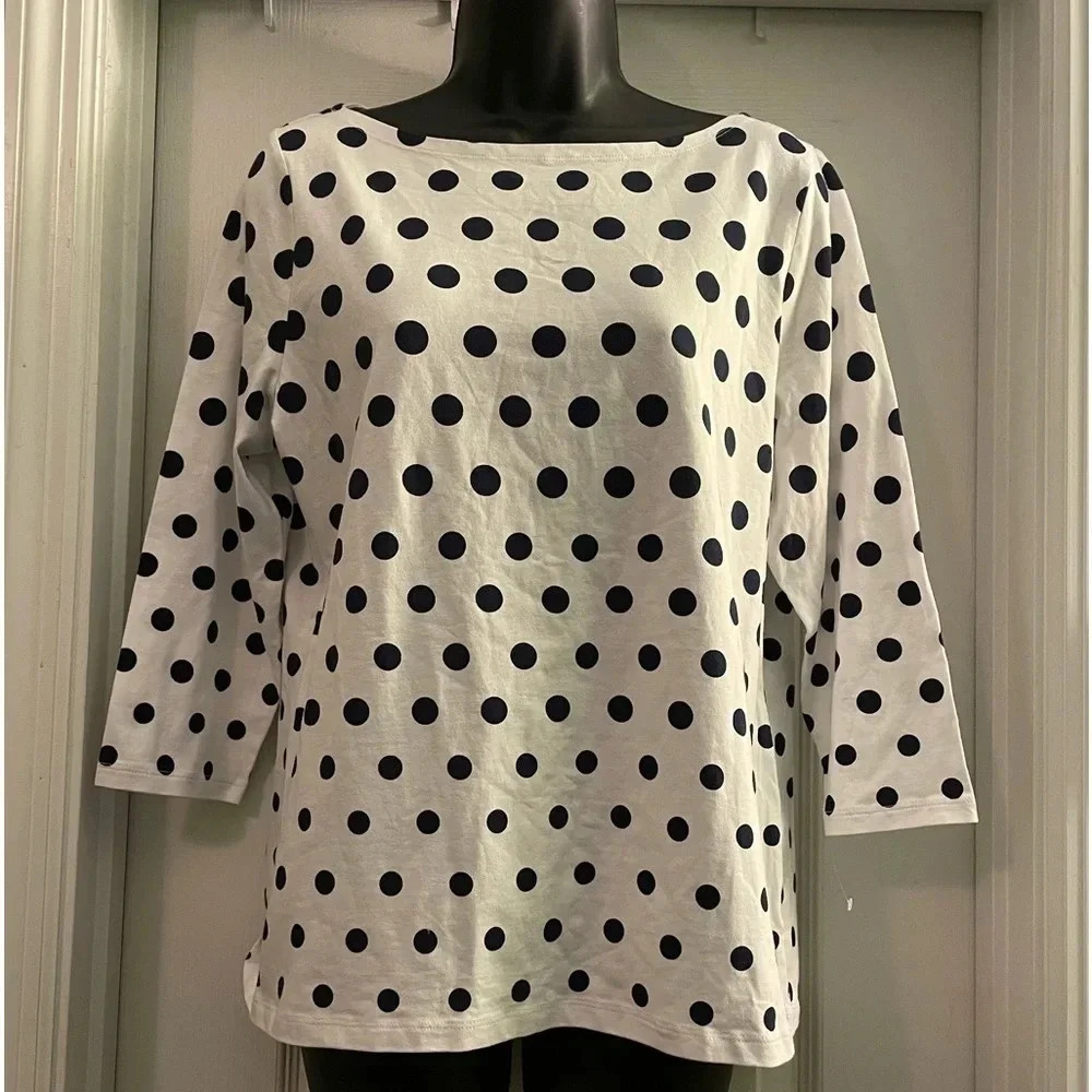 TALBOTS NWOTs polka dotted top